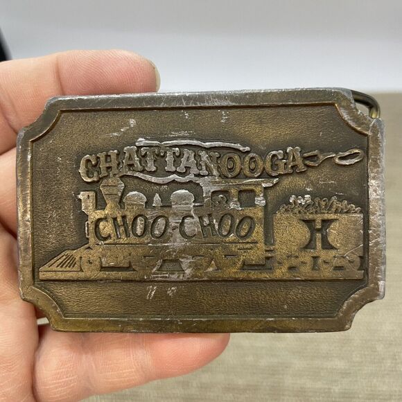 VTG Chattanooga Choo Choo Brass Belt Buckle Raye Limited Inc - Picture 3 of 3